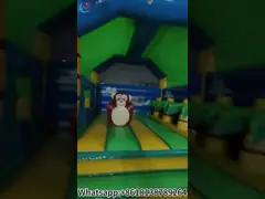 Individuell aufblasbarer Türsteher mit Schieberegler-Combo Jungle Monkey aufblasbare Burg
