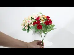 Simulação de casamento, rosas pequenas, flores simuladas, flores falsas, fotografia de casamento de grande porte, buquês de flores, adereços de decoração de escritório