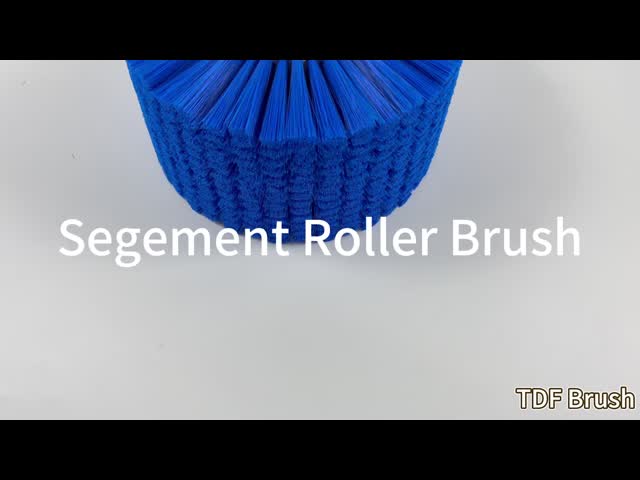 Industrial Zig Zag Cylinder Brush Quick Snap Modular Tooth Segmented Roller Brush
