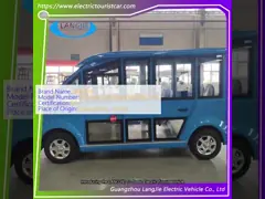 10 posti Multi-purpose Resort Car Veicoli turistici elettrici per il campus