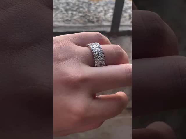 マイクロンパブ CZ 18K 金色 ステーキングチェーンリンク 925 ステルリングシルバー 女性リング