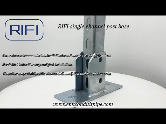 RIFI ストラットチャネルフィッティング 炭酸鋼 ガルバン化 シングルチャネル ポスト ベース ソーラー ブレーケット