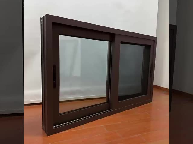 アルミニウム スライディング 窓 カスタマイズ 製品 ダブル テンパール ガラス 安全バー ファイバーグラス フライスクリーン