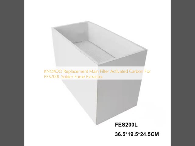 KNOKOO remplacement du filtre principal charbon actif pour extracteur de fumée de soudure FES200L vidéo