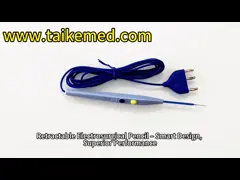 ISO Retractable Electrosurgical Pencil Disposable Cautery With Stainless Steel Tip