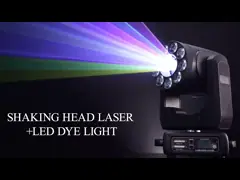 Luz de cabeza móvil de haz con patrones de animación láser RGB