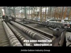China Automatic High Efficiency Gabion Mesh Machine 84*110mm Wire Mesh Gabion Basket supplier