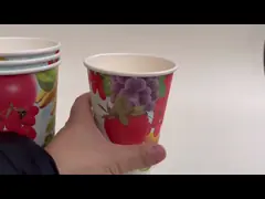 Tek kullanımlık tek kağıt fincan 8oz 300ml plastik içermeyen kaplama özelleştirilebilir