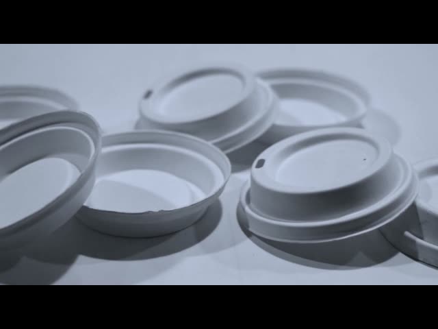 Detecção de superfície de tampa de café de papel Sistema de inspecção de visão AI Suporte de acesso remoto