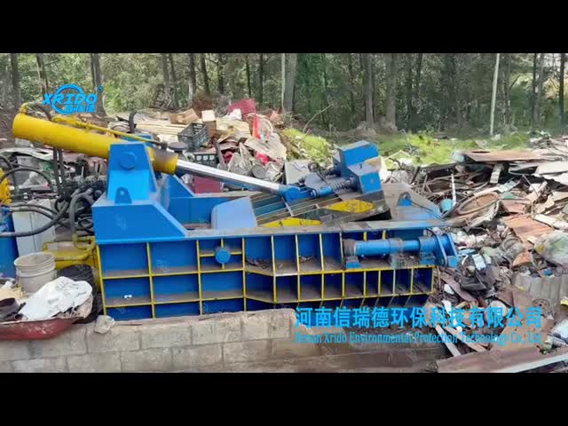 Aluminum Can Hydraulic Metal Baler Machine Automatic Steel Block Press Baler