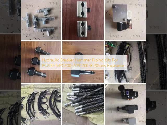 PC200-6/PC200-7/PC200-8 20トンの掘削機のための水力分解器ハンマーパイピングキット
