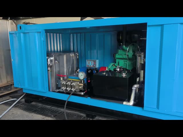 55KW Water Jetting Unit 500bar High Pressure Water Blasting Machine