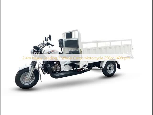2.4mの重い負荷の3つの車輪の貨物オートバイ250cc 1400rpm