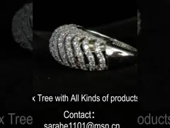 6.04g 925 Silver CZ Rings Rhodium Plated Sterling Silver Interlocking Ring