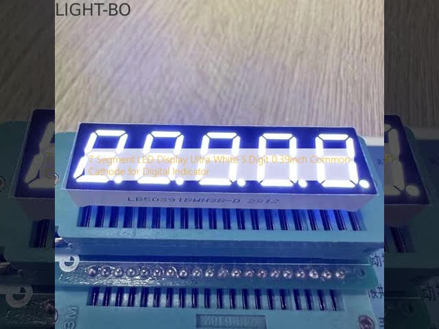 7セグメントLEDディスプレイ 超白色 5桁 0.39インチ デジタル表示用のコモンカソード
