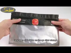 Bolsas de humidor de puros frescos con hidratación clásica negra Tamaño W140xL250mm