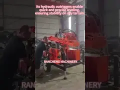 200m Dth Mud Drilling Trailer Mounted Water Well Drilling Rig With 45kw Diesel