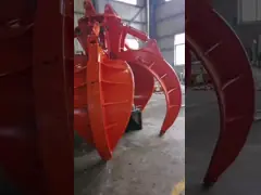 Excavadora Brazo telescópico con el cubo de caparazón de agarre para excavar