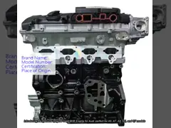 Car Parts for Audi Engine Assembly for Audi A6 A7 A8 Q5 Q7 EA888 BHK CAS BAR CEL CCE for Auto Engine Systems