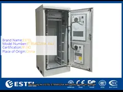 Powder Coated Outdoor Telecom Cabinet With Dual Cooling System And Power System
