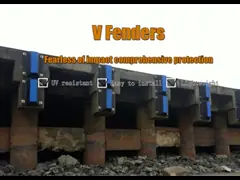 500H X 1500mm V Type Rubber Fender Cushions Heavy Impacts Tear Resistant