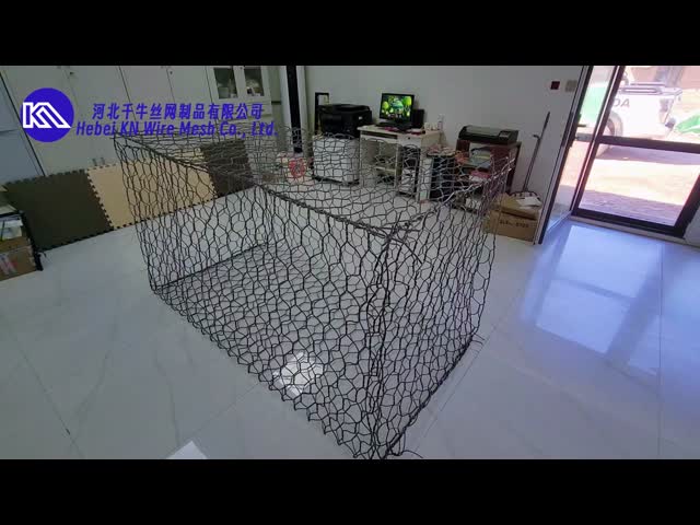 8*10cm 穴サイズ ガビオンワイヤ網 壁クリップガン 高張力ワイヤ 川岸保護のための洪水耐性