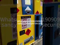 Vertical Drum Hazardous Flammable Storage Cabinet Fully Welded , 60 Gallon