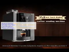 China 27 Inches Touch Screen Coin Operated Coffee Vending Machine For Hassle-Free Coffee Breaks In Office supplier