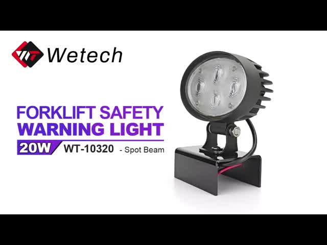 20Wフォークリフトブルースポットライト 10V - 80Vフォークリフトブルースポットライト