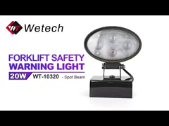 20W Forklift Blue Spot Light 10V - 80V Forklift Blue Spotlight Dengan Peringatan Zona Keselamatan Tabrakan