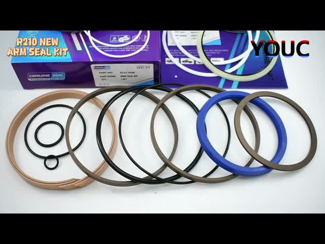 R210 New Arm Cylinder Seal Kit Hydraulic Repair Kits For Hyundai R210-7 Excavator Oil Seals