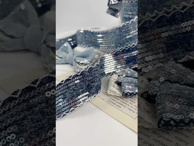 手作り 弓 セキーン 直切断のエッジ デニム Webbing カラー 耐久性 ヘアアクセサリー DIY 素材 服装 アクセサリー ストラップ 4cm/10m