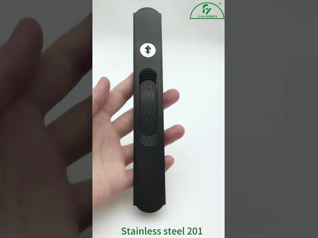 Powder Coated Finish Sliding Door And Window Handle Lock With Key Anti Rust