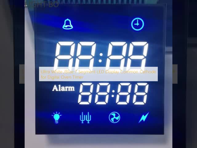 デジタルオーブンタイマー用のカスタム超白/青7セグメントLEDディスプレイ共通カソード