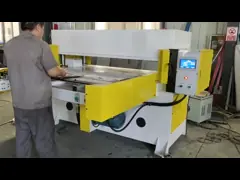 Double Side Hydraulic Die Cutting Machine Easy Installation Belt Strap Cutting Machine video