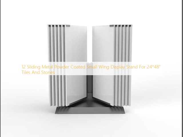 12 Sliding Metal Stone Display Stand Wing Marble Display Stand 24 X 48in