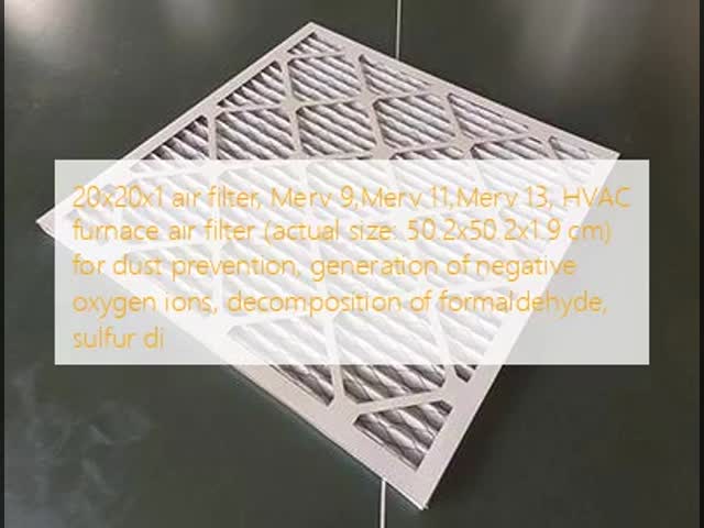 20x20x1 HVAC Air Filters Hair Anti Allergic Produce Negative Oxygen Ions