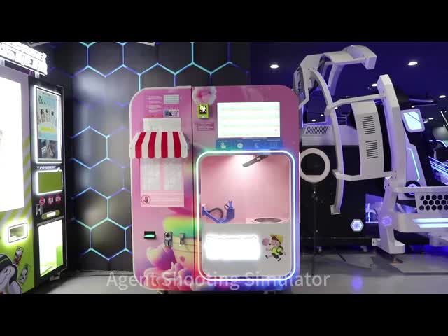 Fully Automatic Commercial Cotton Candy Vending Machine With Three Payment Module