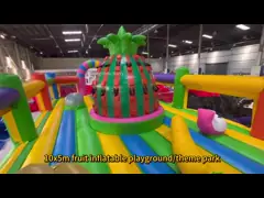 Custom Commercial Hindernisplatz Obst aufblasbarer Themenpark mit Ananas Klettern Wand für Party Vermietung