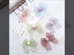 New Online Korean Mascara Ribbon Flower Gift Packaging DIY Hair Accessories Ribbon Bow 50% Mixed product packaging
