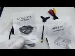 3.3G 6W Videoübertrager 3.3Ghz FPV VTX 8 Kanäle Fernübertragung von Video und Audio