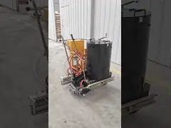 Human Pushing Thermoplastic Road Line Marking Machine 10 To 50cm Width Shoes Choosing with 100L Paint Tank Capacity