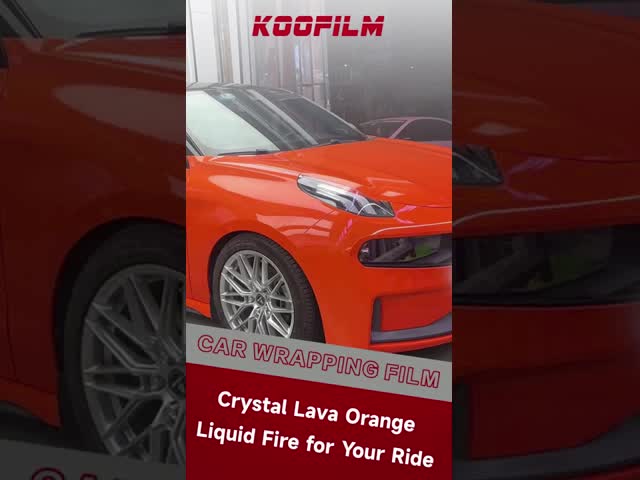 PET クリスタル ラバ オレンジ ヴィニール カーラップ カー PPF フィルム ボディステッカー