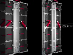 à l‘intérieur et à l‘extérieur 500*1000*74mm Armoire en argent en aluminium