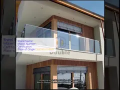 Modern Stainless Steel Glass Balcony Railing UV Resistant