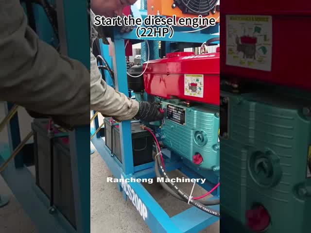 150m深度ポータブル井戸掘削リグ 22Hp / 16.2Kw ディーゼルモーター動力 打撃式および回転式