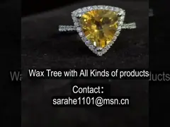 Cincin Tunangan Batu Kelahiran Unisex November 4.84g Yellow Citrine