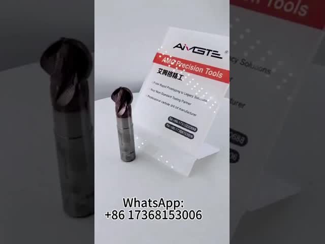 4 Flutes Custom End Mill Ball Nose Lollipop Milling Cutter 16mm With AlTiN Coating