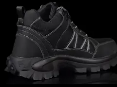 Microfiber+Flying Knit Men'S Comfortable Security Boots Steel Toe Kevlar Mid Sole Anti Smashing