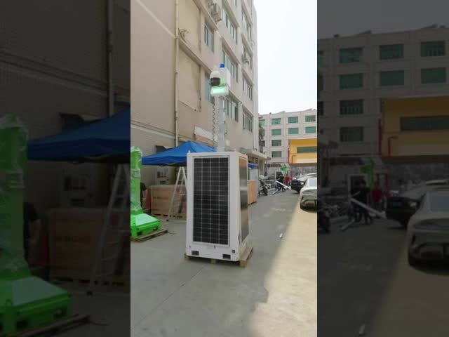 太陽光発電のセキュリティ CCTVタワー 耐久的で安定した 建設現場